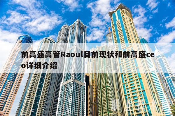 前高盛高管Raoul目前现状和前高盛co详细介绍-第1张图片-腾赚网